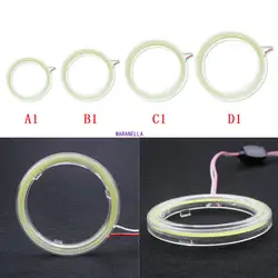 Halo Car LED Light Ring, DRL Halo Headlight Lamp, White COB Angel Eyes, 60mm, 70mm, 80mm, 90mm, 100mm, 110mm, 120mm, 1Pc