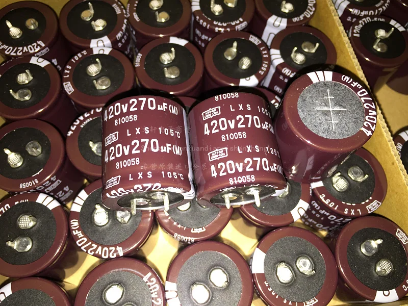 2024 NEW 270uF 420V NIPPON NCC LXS Series 30x30mm Super Downsized 420V270uF Aluminum Electrolytic Capacitor