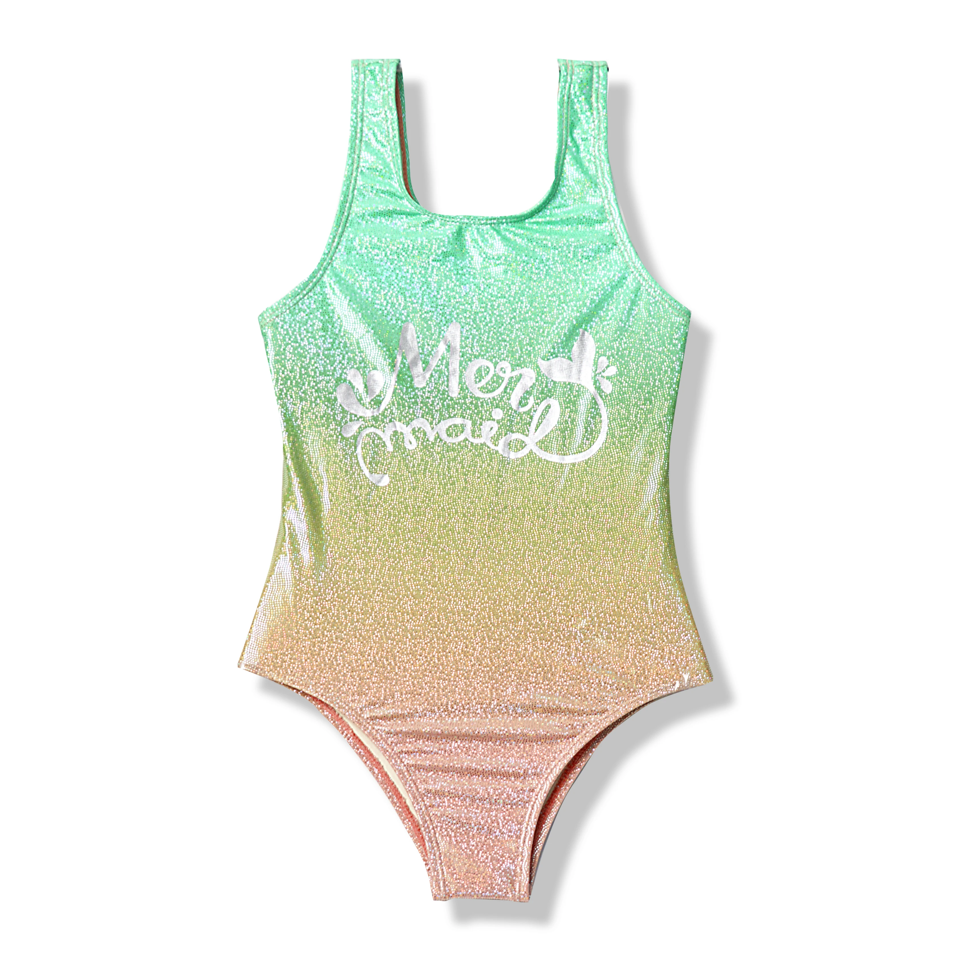 Maillot de bain une pièce pour filles de 7 à 14 ans, arc-en-ciel, pour enfants, Monokini, vêtements d'été, tendance 364