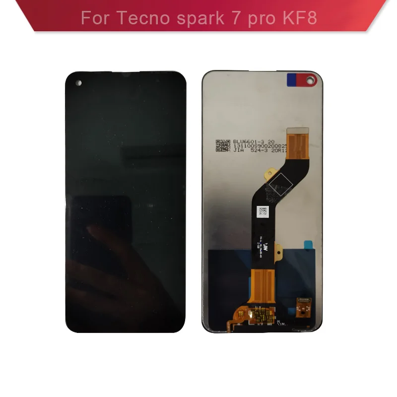 For Tecno Spark 7 Pro KF8 LCD Display Touch Screen Digitizer Assembly LCD Complete Replacement Phone Parts