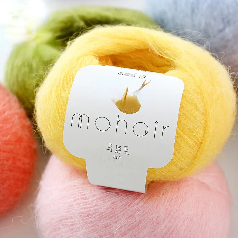 Mohair Yarn Knitting Wool Balls DIY Sweater Scarf Hat Fine Wool Sweater Mohair Hand DIY Crochet Knitting Wool 25g/ball