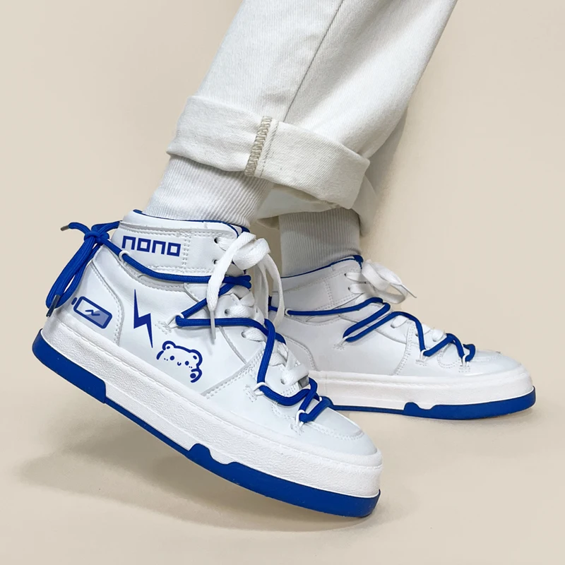 Amy and Michael Lovely Girls Students White High Top Breathalbe Sports Sneakers Kawaii Female Casual Street Style Flat Trainers