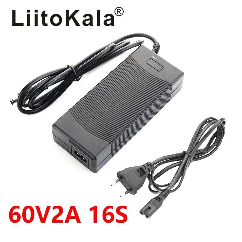 LiitoKala charger 67.2V 2A lithium battery charger for 16S 60V Li-ion Battery pack Charger DC 5.5*2.1MM