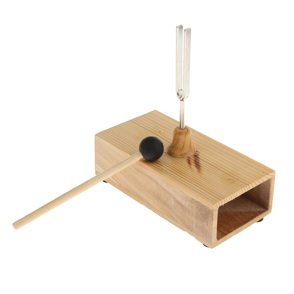 440 Hz Tuning Fork with Resonance Box in Wood Acoustic  for Musical Instruments