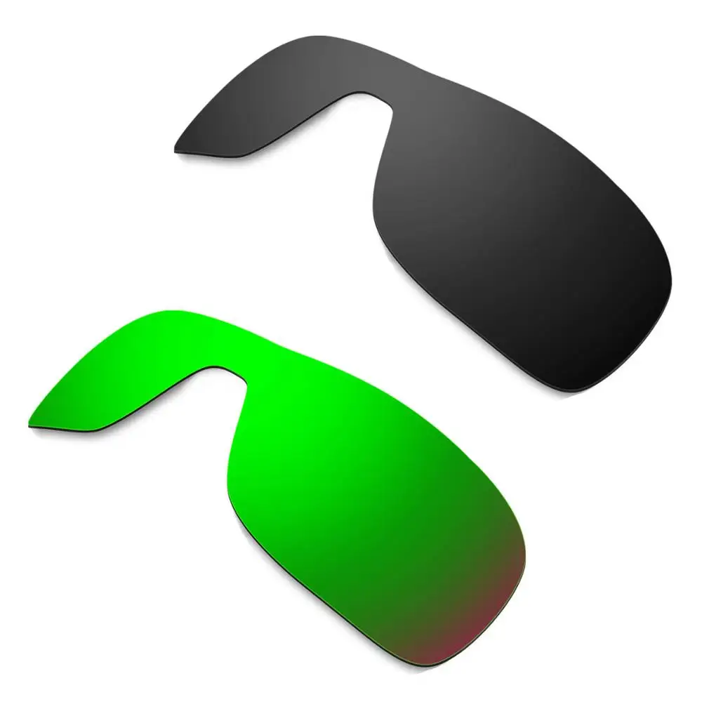 

HKUCO For Turbine Rotor Sunglasses Replacement Polarized Lenses 2 Pairs - Black & Green