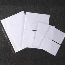 25PCS A3/A4/A5/B5 Clear Plastic Punched Pockets Folders Thin Leaf Documents Sheet Protectors Filing Products Per Page Organizer