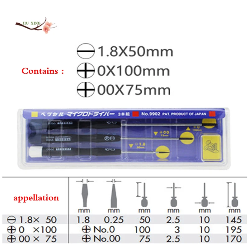 Original Japan Vessel No.9900 Micro Screwdriver for Repairing Laptop Camera Glasses Ultra Precision Small Screws