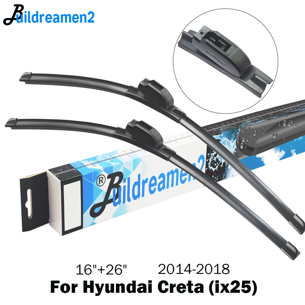 Buildreamen2 For Hyundai Creta ( ix25 ) 2014 2015 2016 2017 2018 Car Accessories Wiper Blade Auto Rubber Windshield Wiper