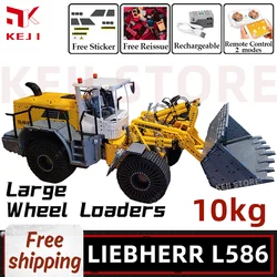 KEJI MOC-49777 Liebherr L586 Large Wheel Loaders Engineering Vehicle Remote Control Building Blocks Model Bricks Kit Kids Gift