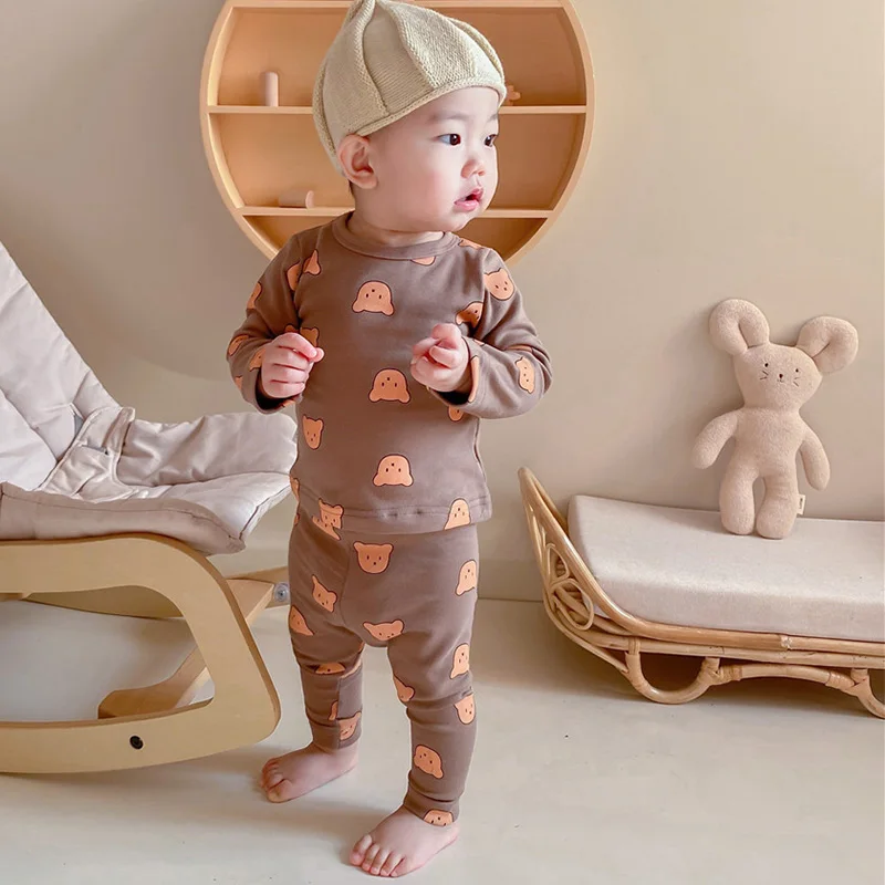 Baby Clothing Set Cotton Toddler Girls Sleeper Set Infant Pajama Set Infant Boys Bear Suit