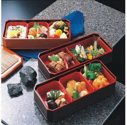 

Divided Japanese Korean cuisine eel box with covered sushi sashimi plastic lunch boxes picnic bowl business package mess tin