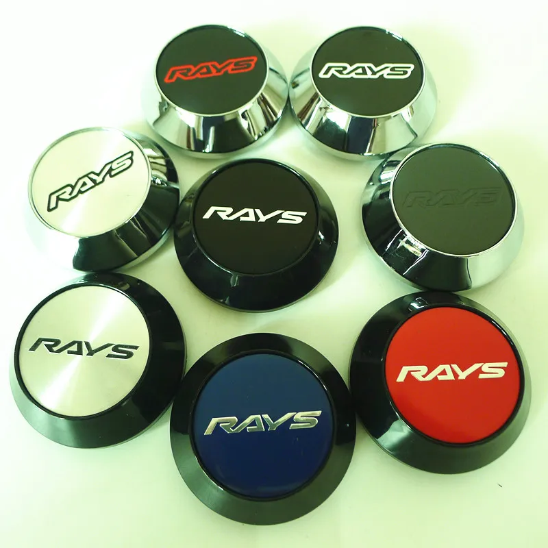 

4pcs For RAYS 65mm Car Wheel Center Hub Cap Cover 45mm Emblem Badge Sticker Auto Styling Accessories