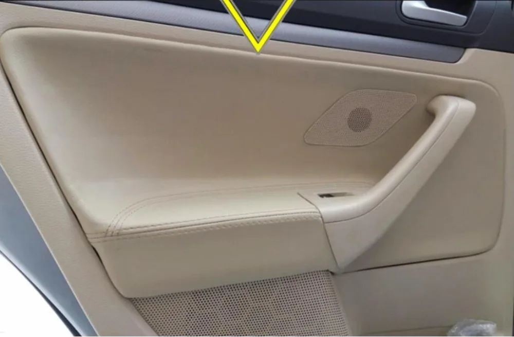For VW Jetta mk5 / Golf 5 2005 2006 2007 2008 2009 2010 Car Door Handle Armrest Panel Microfiber Leather Cover car interior