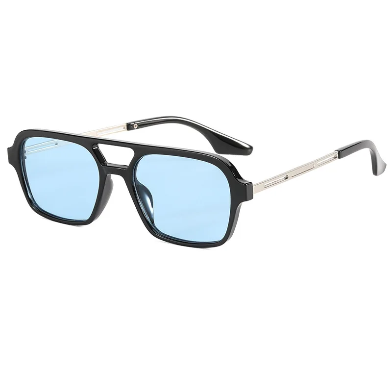 vintage Retro Square Sunglasses Women Brand Vintage Travel Small Rectangle Sun Glasses For Female men women Double beam glasses