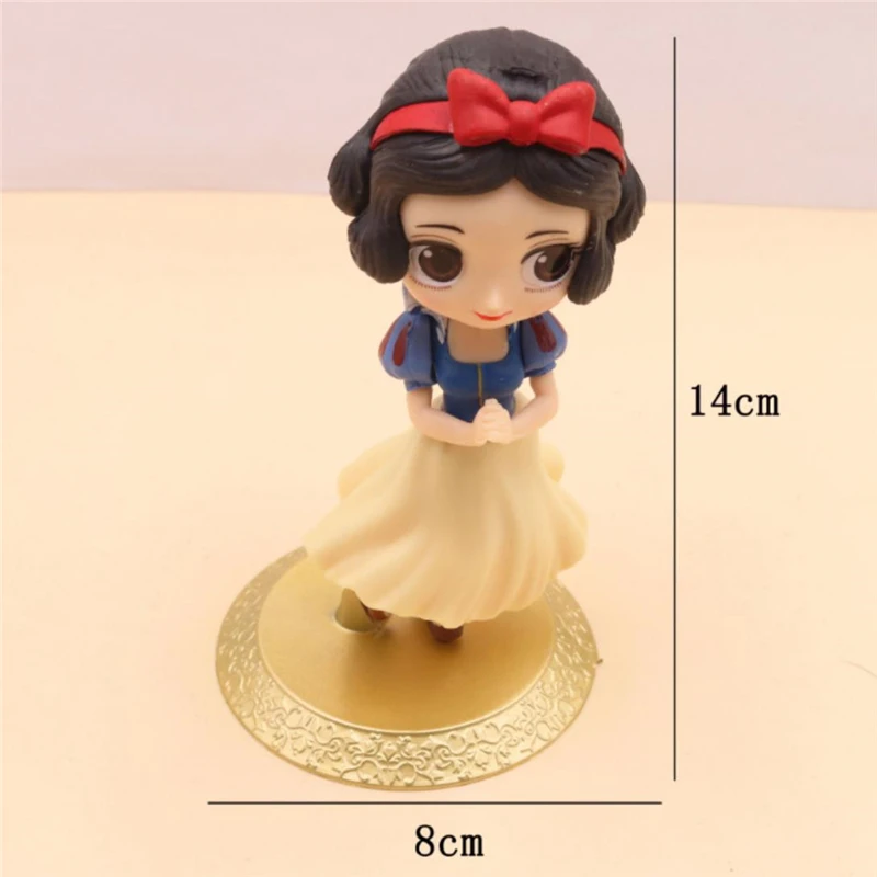 Disney New princesses figure Toys Dolls  Snow White Rapunzel Ariel Cinderella Belle Mermaid Kids Figures Toys girls gift