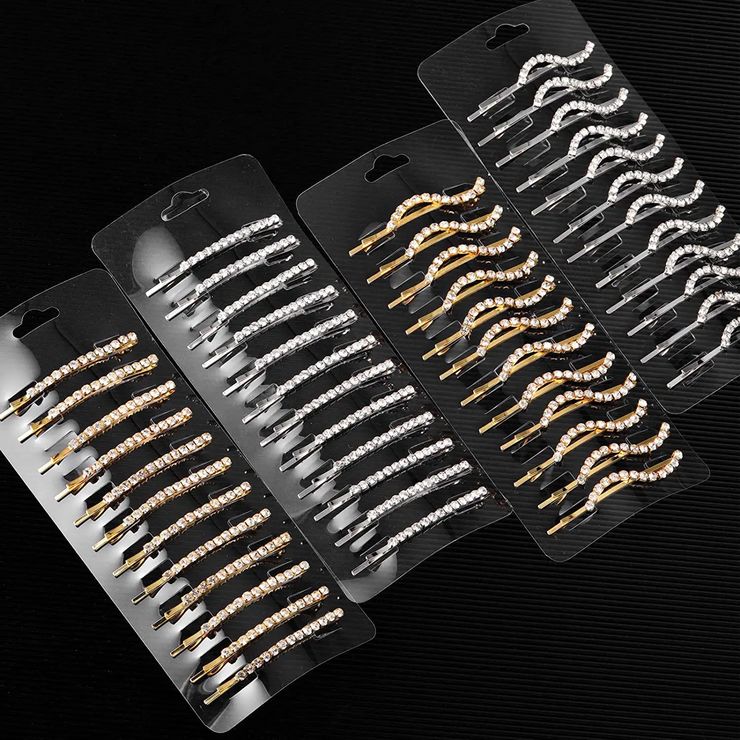 Neue Strass Bobby Pins Kristall Haars pangen Diamant Haarnadel funkelnde Haar Barettes Styling Zubehör für Frauen und Mädchen – Detail 1