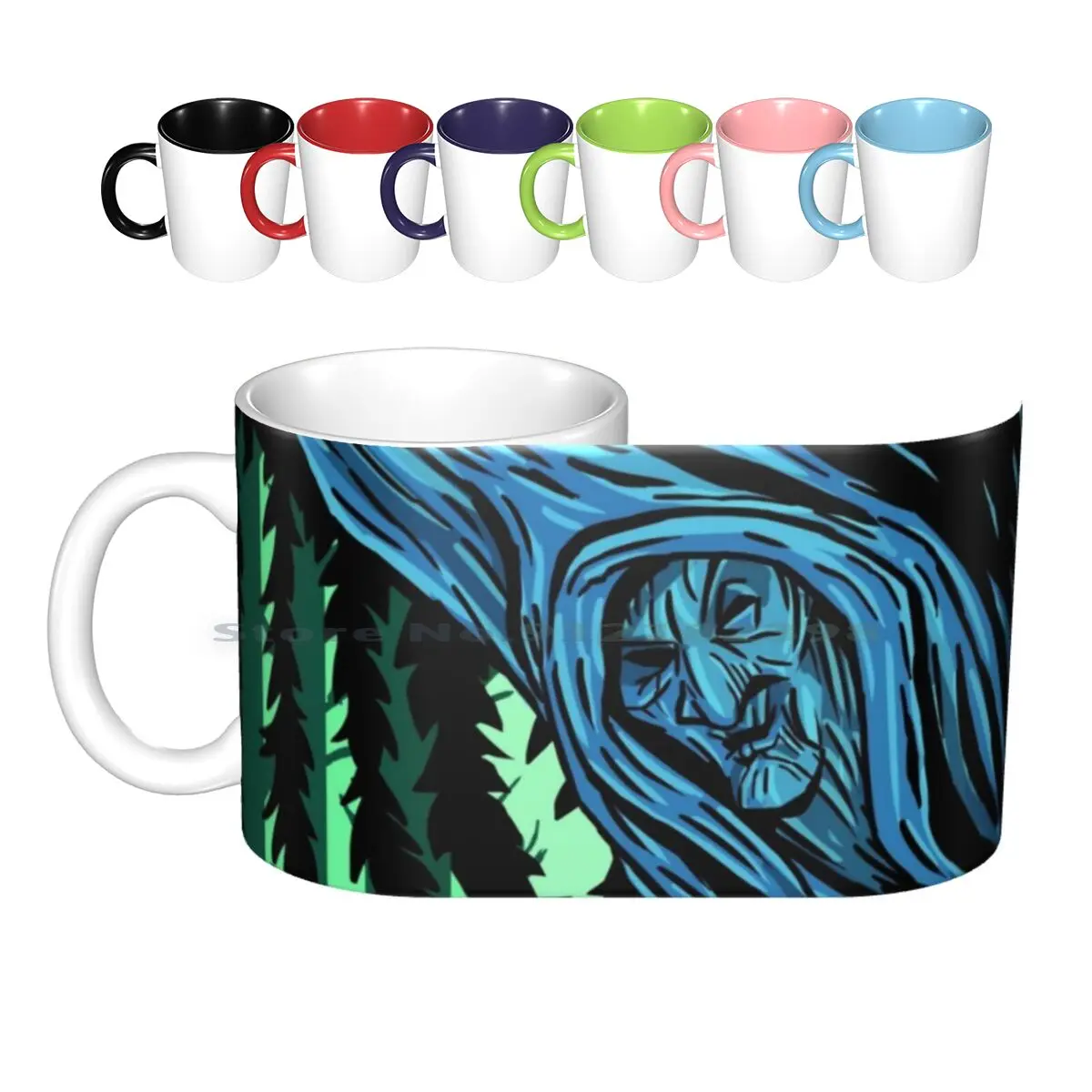 Tazas de cerámica de sauce para abuela, tazas de café, leche, té, Pocahontas, John Smith, abuela, sauce, indios, sauce, árbol, bosque