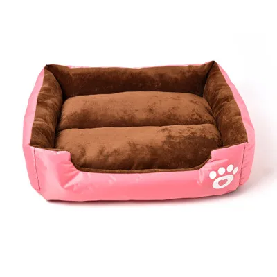 Winter Footprints Dog Kennel Soft and Comfortable Lint Pet Sofa Non-slip Dual-use Small Dog House Puppy Bed