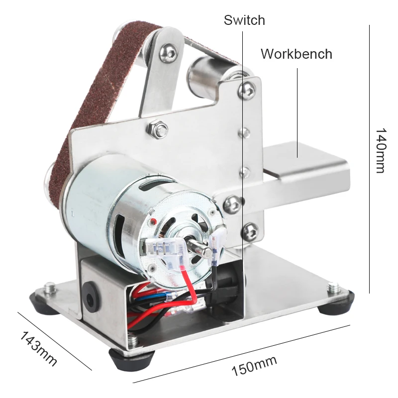 Belt Grinding Machine Sharpening Machine Bench Grinder Variable Speed Mini Belt Sander Metal Sander Electrical Polisher Machine