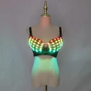 Verwirrter BH mit LED, sexy Unterwäsche für Party, leichter Bauchtanz -BH, leichte Kostüme, helle Bikini -Kleidung 10 Hauptverkäufe LED -Kleid - №10