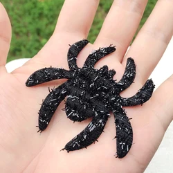 20pcs Shiny Black Spider Toppe E Stemmi Tessuto Non Tessuto Appliques Spider Toppe E Stemmi Indumento Toppe E Stemmi icona di Halloween Spider Decorazione