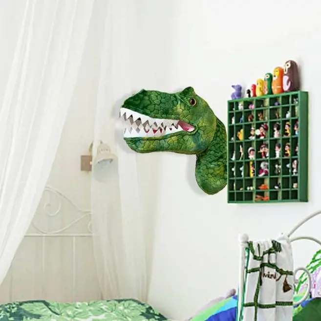 New Design  T-Rex Head For Wall Decoration Dinosaur Creative Plush Dinosau Ttyrannosaurus Stuffed Animal Plushtoys