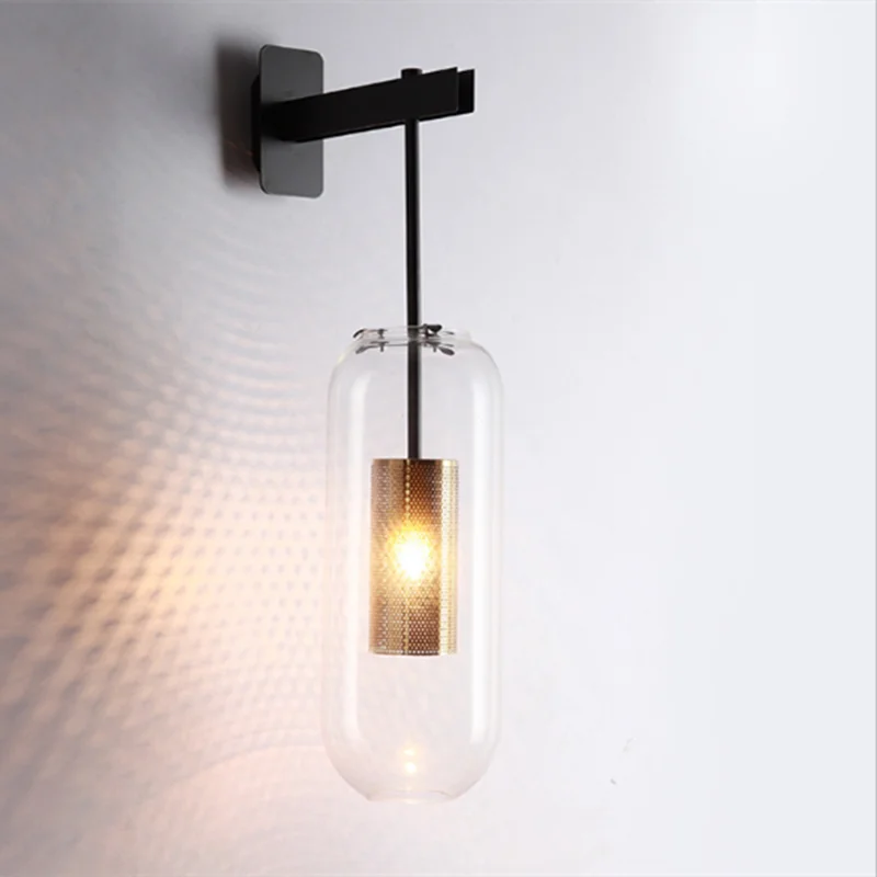 Vadim Wall Lamp Post-modern Gold industrial sconce for Bathroom Bedroom Mirror Nordic Home Decor E14 glass wall lamp