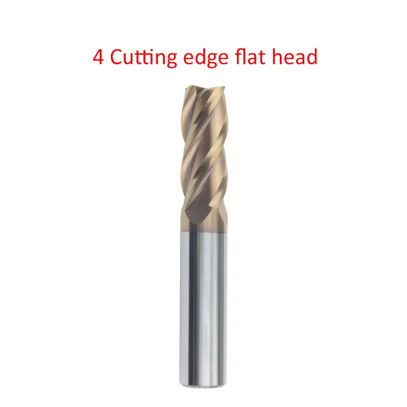 HRC62 4 Flute End Mill 1mm 4mm 10mm 16mm 20mm Alloy Coating Carbide Milling Tungsten Steel Milling Cutter End Mill CNC tool