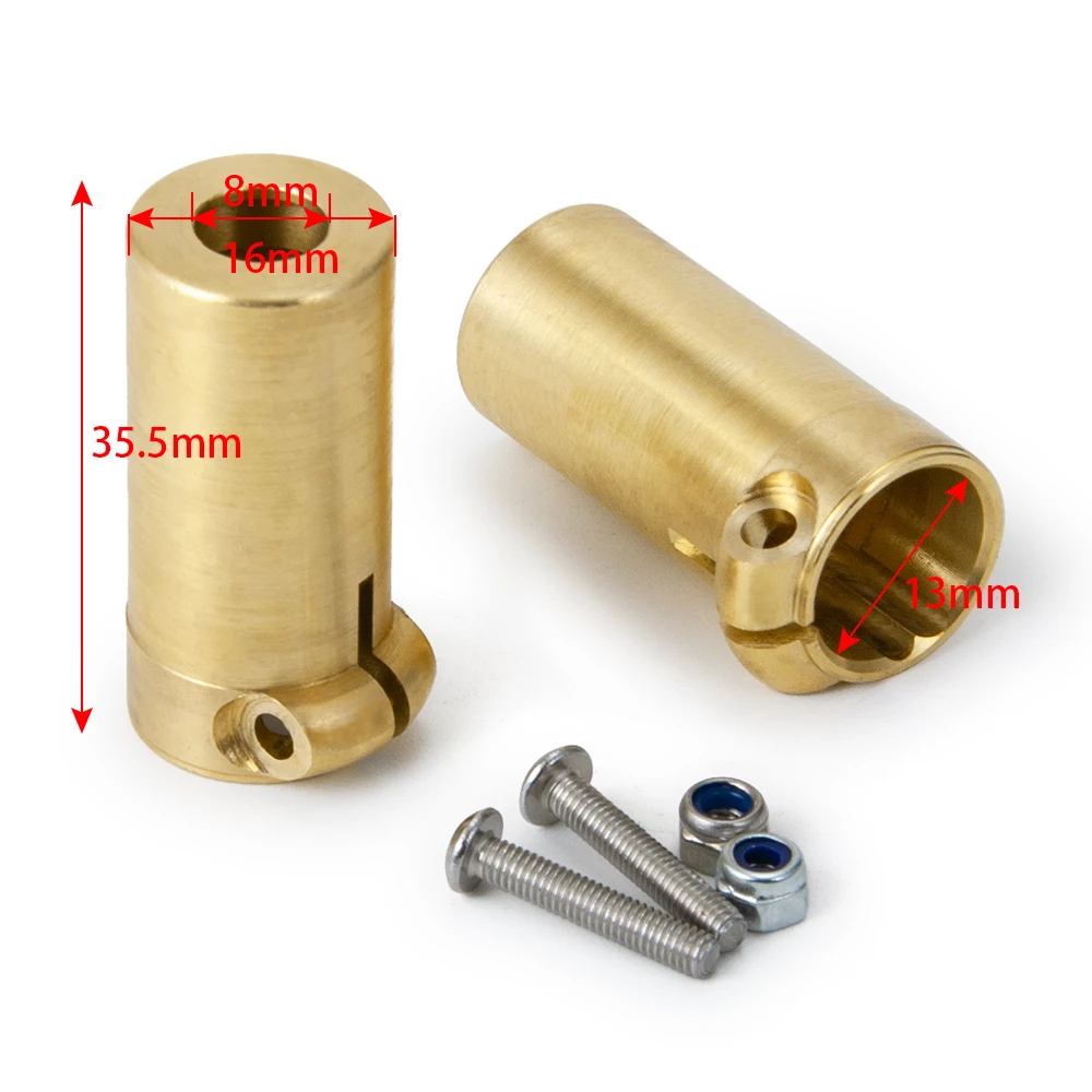 

2pcs Golden Rear Axle Adapters Counterweight For AXIAL SCX10 II AX90046 1/10 RC Crawler