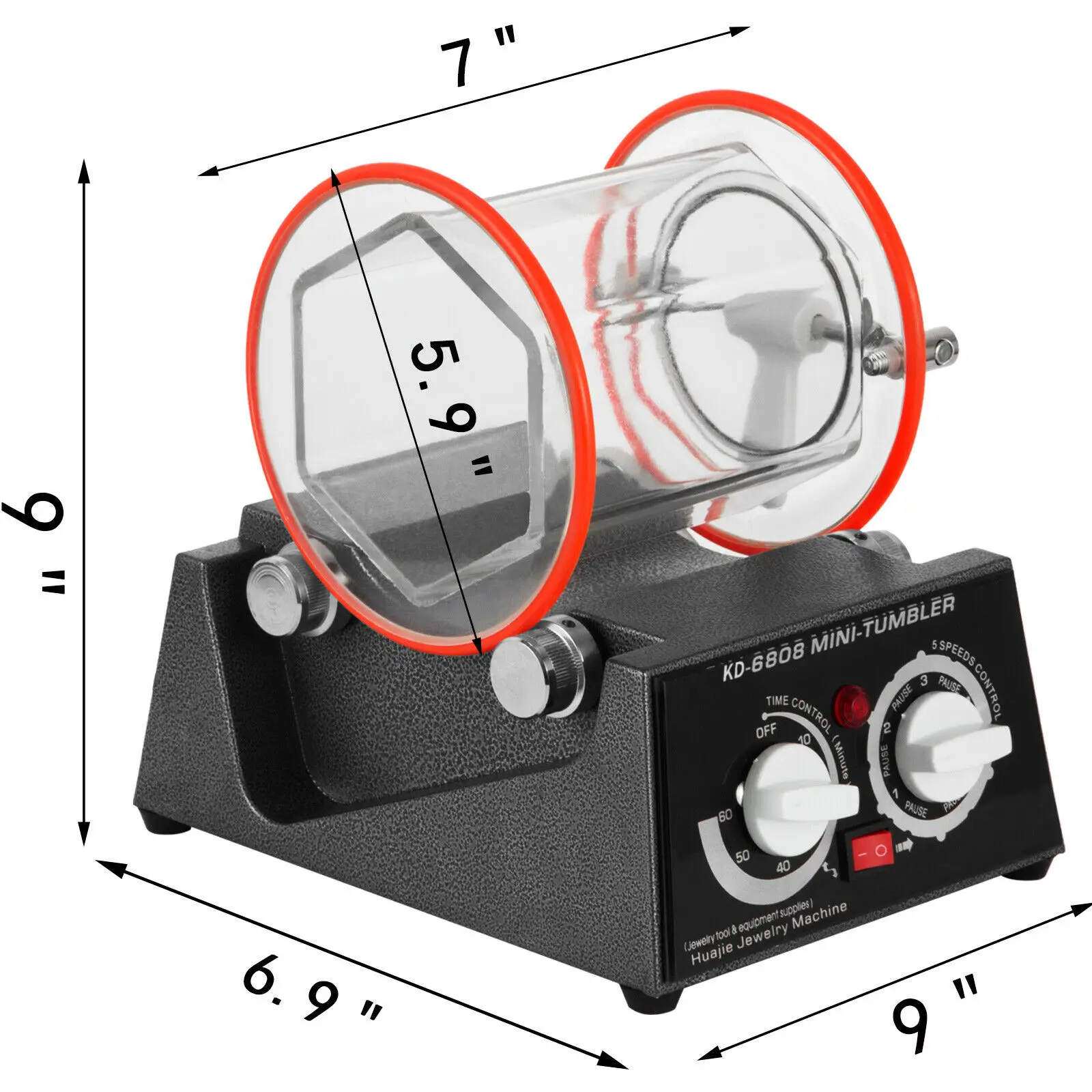 VEVOR 3 kg Rotary Tumbler lucidatrice per superfici lucidatrice per gioielli KT6808 macchina per finitura con perlina lucidante per smussatura