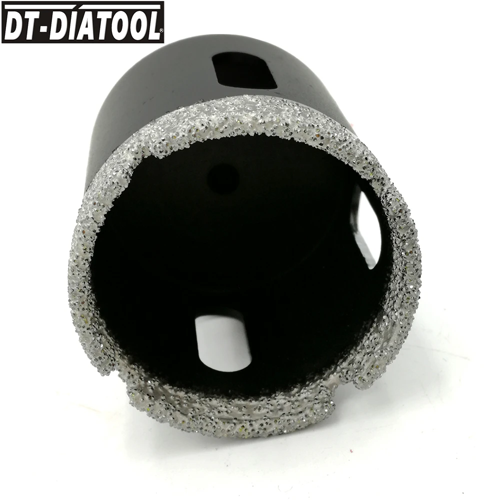 DT-DIATOOL 径 44 ミリメートル真空ろう六角シャンクダイヤモンドドリルコアビット御影石大理石ホールソーセラミックタイル乾燥掘削ビット