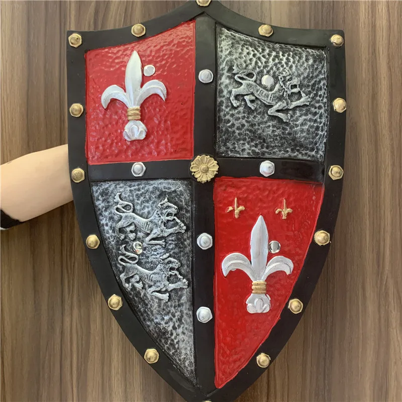 1:1 Medieval Warrior Royal Guard Heart Shield Cosplay Weapon Prop Movie Game Anime Role Play Halloween Link Cos Gift PU