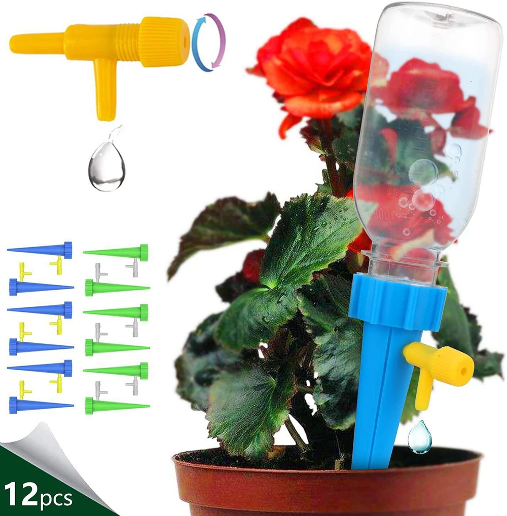 Upgrade 12pcs Drip Irrigation System Automatic Watering Spike for Plants Gardenning Watering System Irrigation System Greenhouse