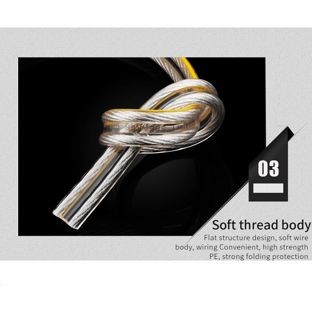 Hifi ลำโพงสาย6N OFC Silver-Plated ทองแดงบริสุทธิ์ High-End สายลำโพง Hifi Audio สายลำโพงลำโพงสายเคเบิล