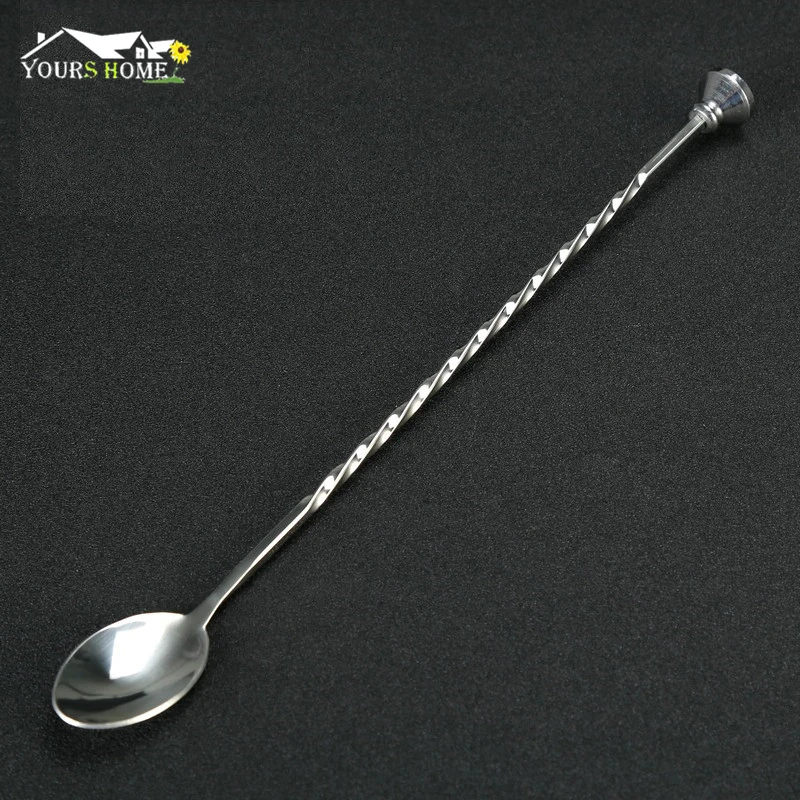 

29cm Stainless Steel Cocktail Bar Spoon Spiral Pattern Bar Teadrop Spoon Stir Spoon Bar Tool Bartender Tools Barware