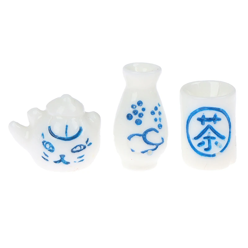 2/3/6 Chiếc 1:12 Nhà Búp Bê Mini Chén Trà Ấm Trà Bình Trà Bộ Phụ Kiện Nhà Bếp