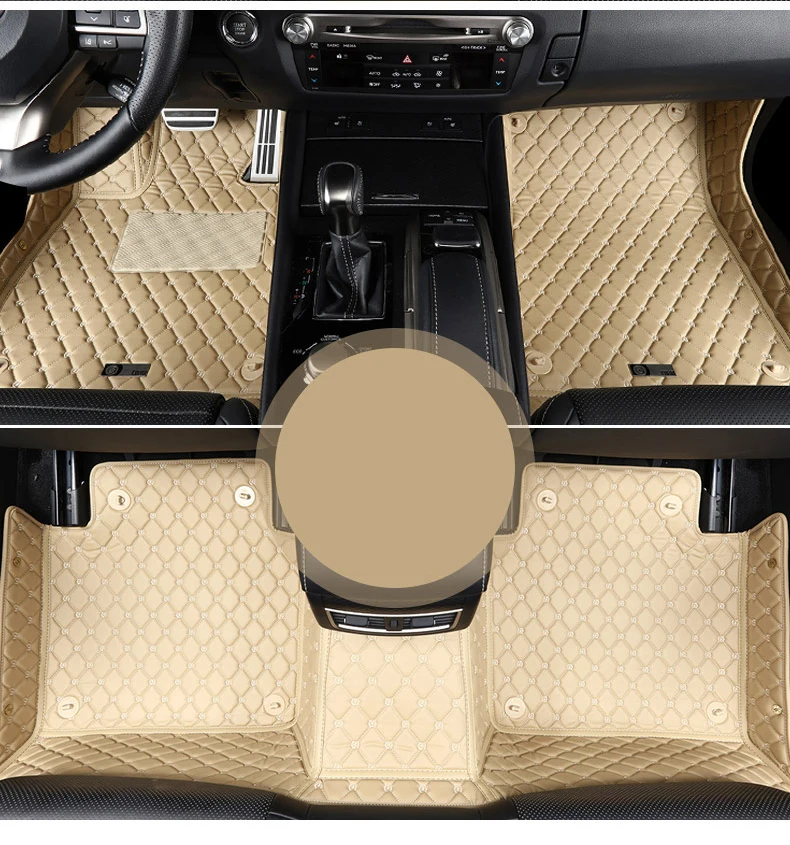 leather car interior floor mat for lexus ls ls400 ls430 ls500 ls460 ls600h 2000-2020 2019 2018 2017 2016 2015 2003