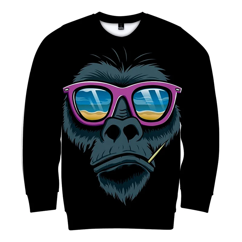 Orangutan Funny 3d Hoodies Pullover Costume Fashion Cool Hip Hop Men Women Capless Sweatshirts Long Sleeve Homme 3D Hoodie Tops