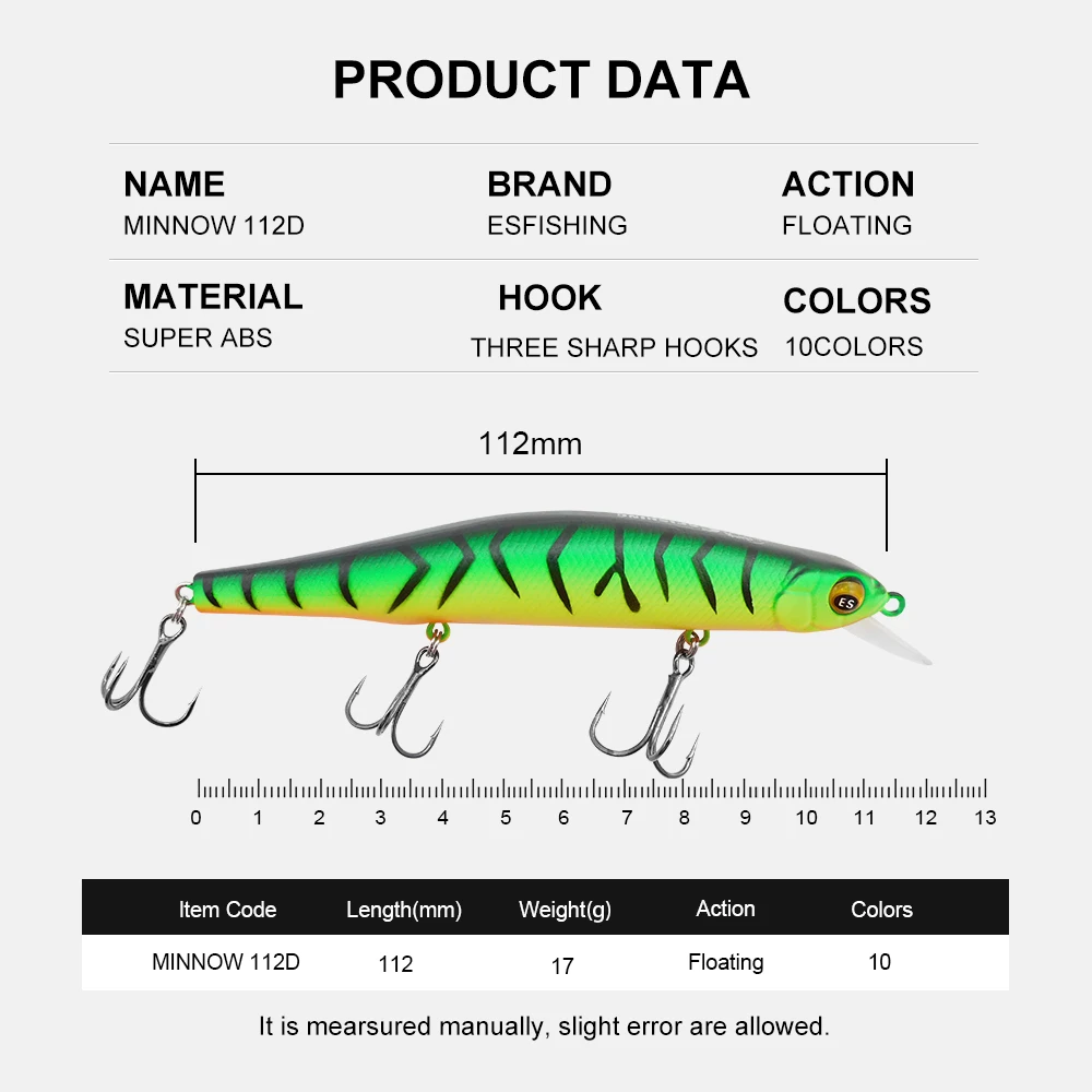 ESFISHING Jerkbait magnetico - Senuelo duro para buceo 0,8-1,2 m - imagen 3