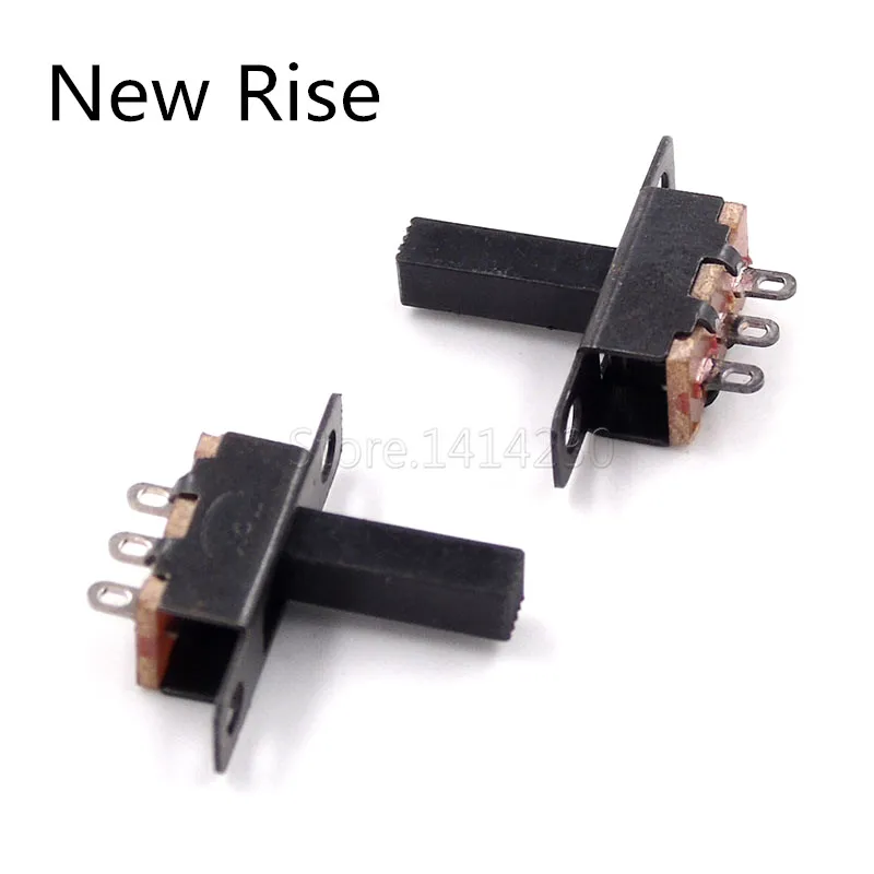 Toggle Switch 5V 0.3A Mini Size Black SPDT Slide Switch for Small DIY Power Electronic 3PIN 1P2T Slide Switch Handle high 10mm