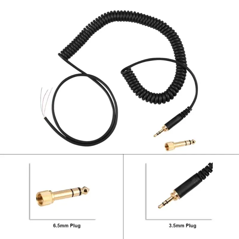 2024 New Replacement Spring Cable Cord Wire Plug for Beyerdynamic DT 770 770Pro 990 990Pro Headphone Accessories