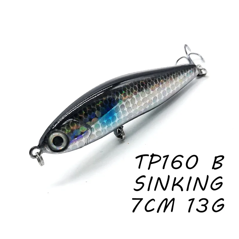 THRITOP New Arrivals Fishing Bait TP160 Full Depth 70MM 13G 7 Various Colors High Quality Hooks Sinking Pencil Lures For Fishing