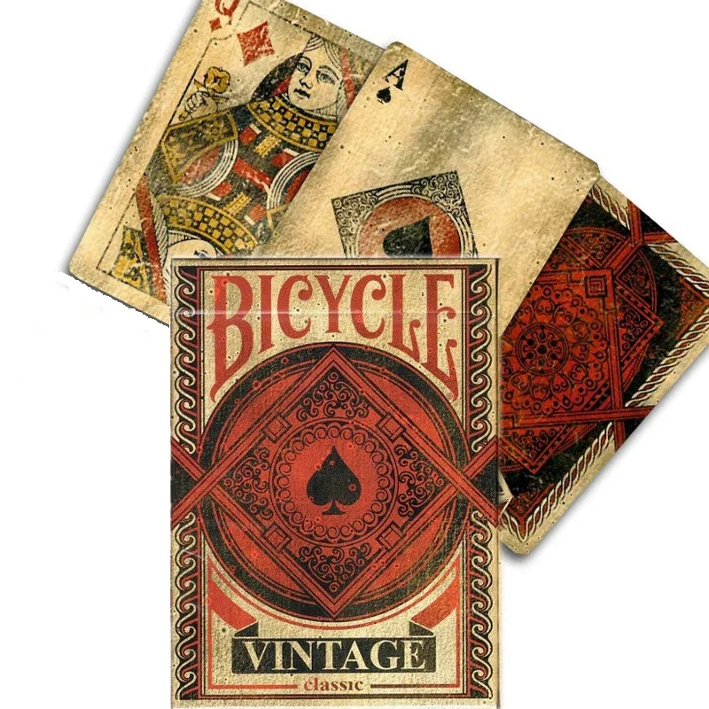 Bicycle Vintage Classic Playing Cards Deck Poker Size Original Aged Look USPCC Magic Card Games Magic Tricks Props for Magician