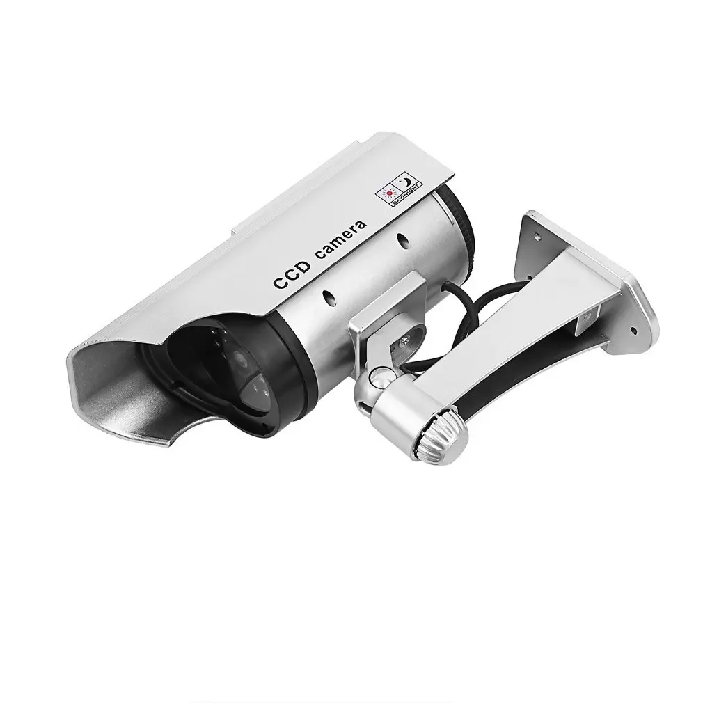 Dummy Camera Solar Battery Powered Flicker Blink LED Fake Indoor Outdoor Surveillance Security Camera Bullet CCTV Camera