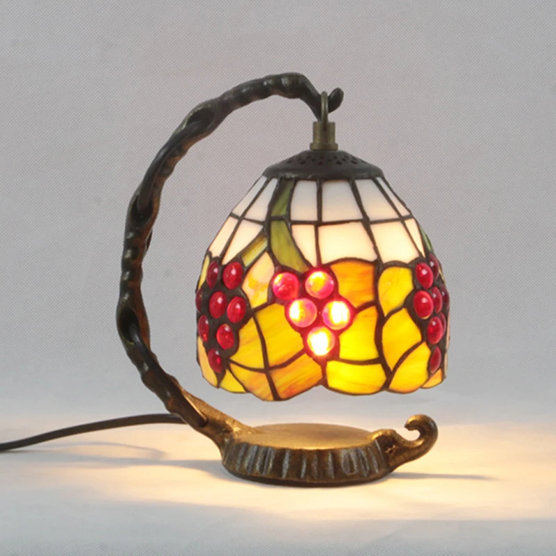 SAROK LED Table Desk Lamp European Style Eye Protection Decorative Home Living Room Bedroom Bedside Exquisite Glass Table Light