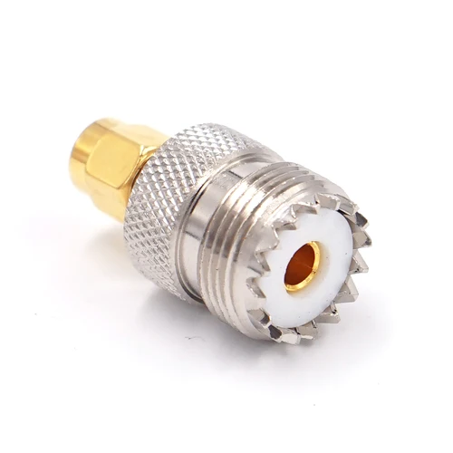 Imagen 2 del producto UHF SO-239 SO239 conector de enchufe hembra a SMA macho, adaptador Coaxial