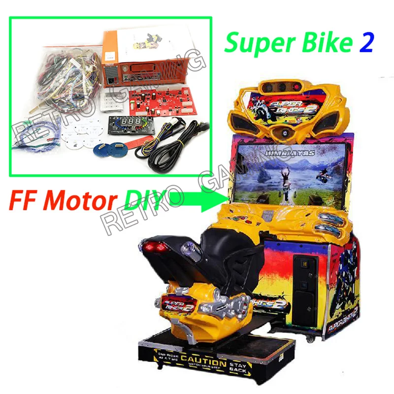 

Super Bike 2 DIY kit motherboard with wires control board LED for Coin Operator Arcade Car Racing Game Amusement Machine