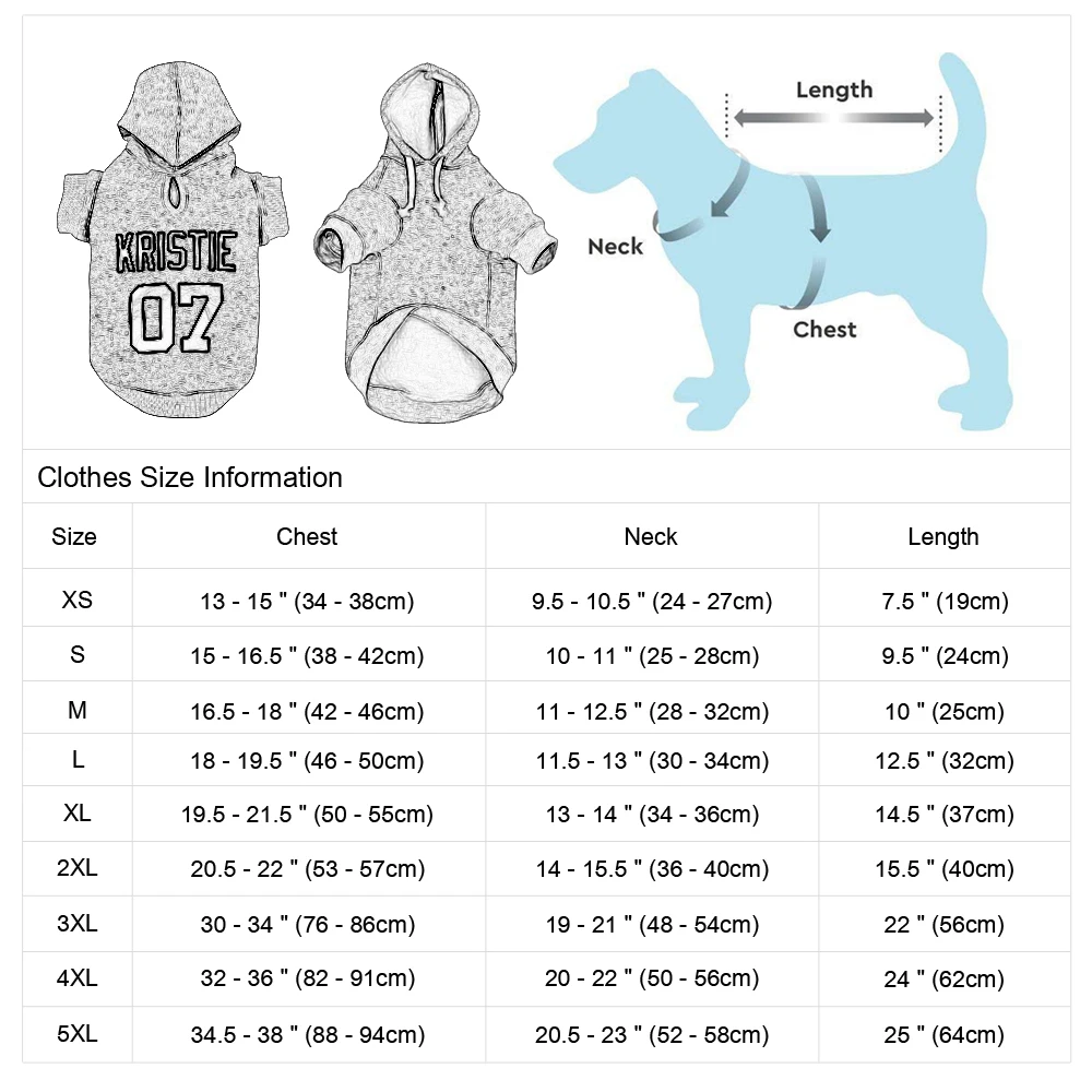 Pet Clothes Dog Hoodie Custom French Bulldog Puppy Coat Sweatshirt Cotton Winter Dog Cat Clothing For Small Large Dogs Chihuahua