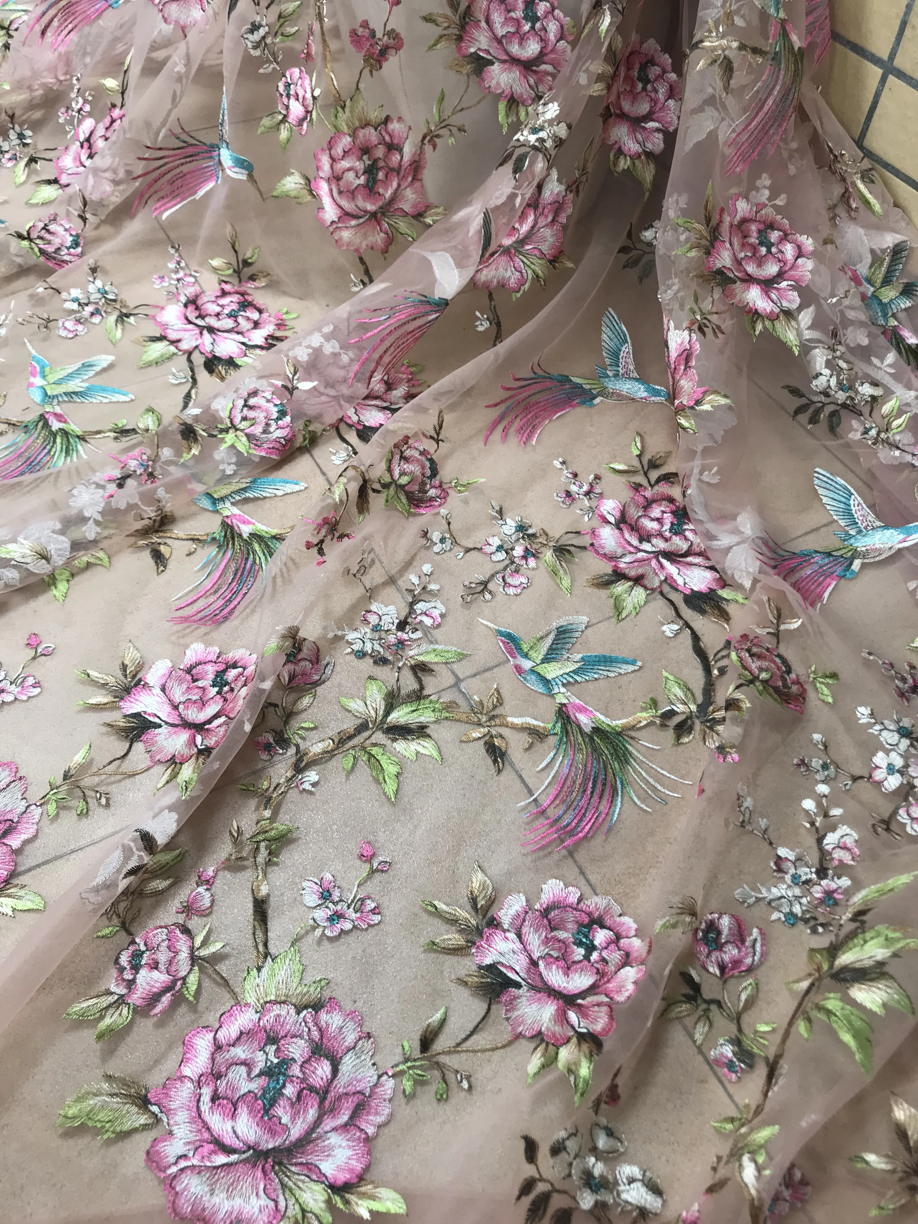 

French Sequins Tulle Lace Fabric J-30688 High Quality African Lace Fabric Nigerian Mesh Lace Fabrics For Dress