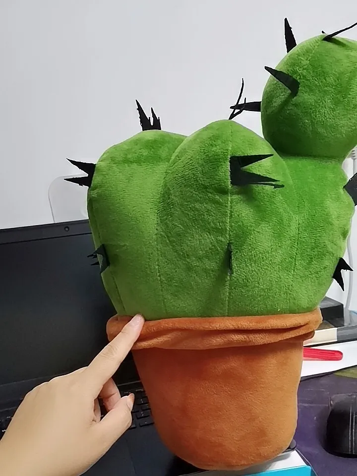 Simulation de cactus en peluche pour enfants, 37cm, jouet doux, plante en pot, cactus, crevette, poupée, décoration de la maison, cadeau pour bébé